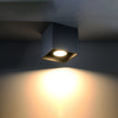 Modern black cube ceiling light for interior – Noctarys model