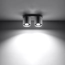 Moderner Deckenleuchter Aluminium grau Flur Wohnzimmer – Orandis