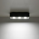 Minimalistische zwarte plafondlamp met 3 spots – Erynos