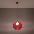Minimalistische rote Glas-Kugel-Hängeleuchte – Arcania