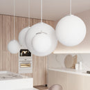 Minimalistische Pendelleuchte Kugel Glas Stahl – Arvénia