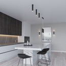 Modern black steel cylinder pendant light – Neralis model