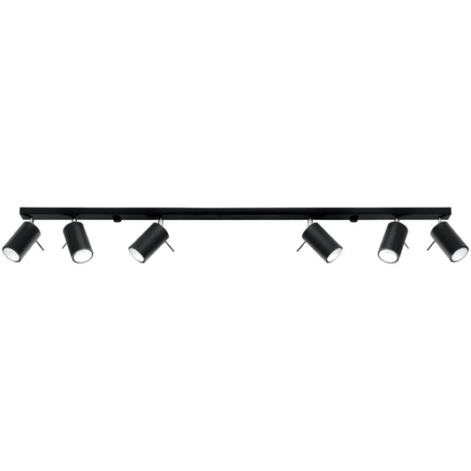 Plafondlamp zwart modern 6 verstelbare spots – Modèle Orphéus