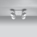 Moderne witte plafondspots met 4 spots – Arionys