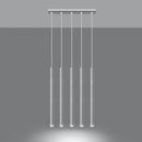 تعليق أسطواني أبيض 5 مصابيح للصالون – أرفينيس