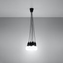 Minimalist black pendant light with 5 bulbs – Norezio