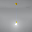 Minimalistische gelbe PVC-Hängelampe für Wohnzimmer – Solarys