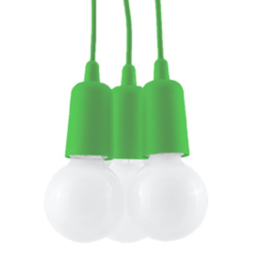 Minimalistische groene hanglamp 3-lichts – Modèle Veridra