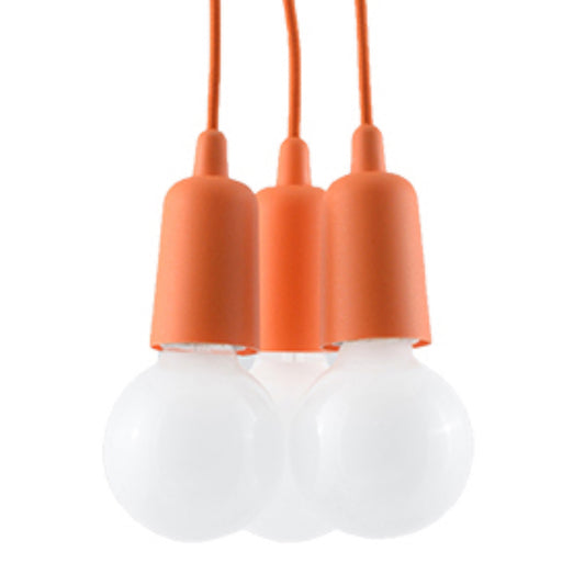 Minimalistische oranje hanglamp 3-lichts – Modèle Orfeya