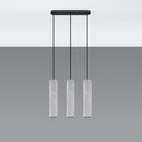 Suspension béton gris 3 lampes industrielle – modèle Nivara