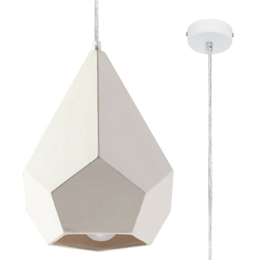 Hanglamp keramiek wit geometrisch – Modèle Aveloria