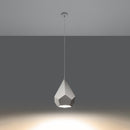 Geometric white ceramic pendant light – Aveloria