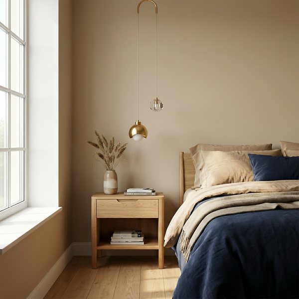 Hanglamp Zachte Ambiance Gouden Klem Modern Nordisch Ontwerp – Elegantie