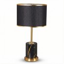 Lampe de Nuit Tissu Raffiné Base Dorée Intemporelle – Yliane