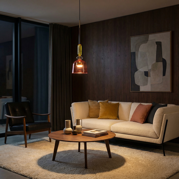 Geometrische gekleurde hanglamp in Scandinavische stijl – Yura