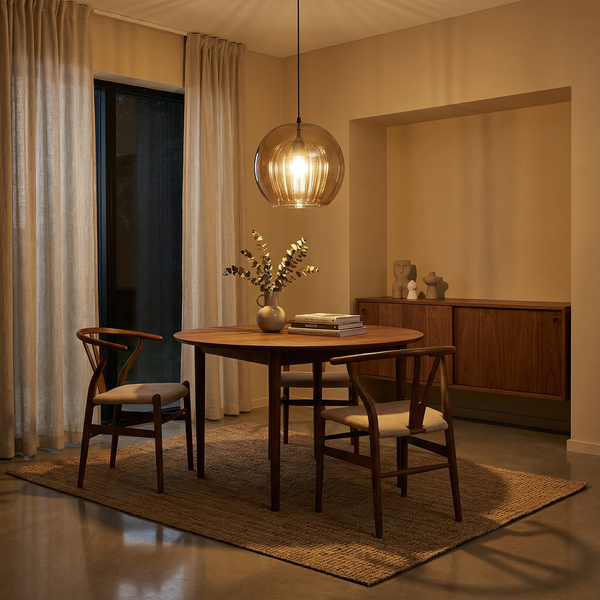 Noordische glazen hanglamp voor moderne interieurs – Ombreli