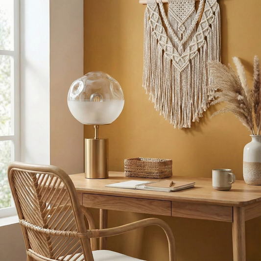 Verstelbare nachtkastlamp in glas en metaal chique tijdloos – Orys