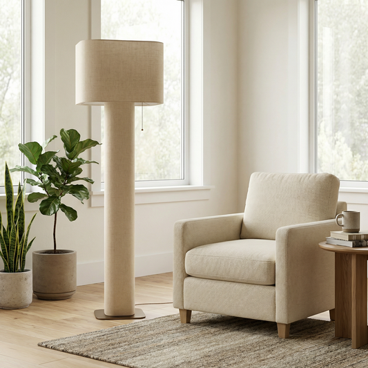 Staande Lamp Stof & Metaal Wabi Sabi Stijl Elegant – Hensley