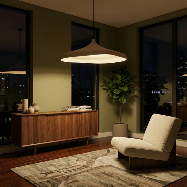 Hanglamp Wabi-Sabi Stijl in Microbeton voor Restaurants – Zelinea