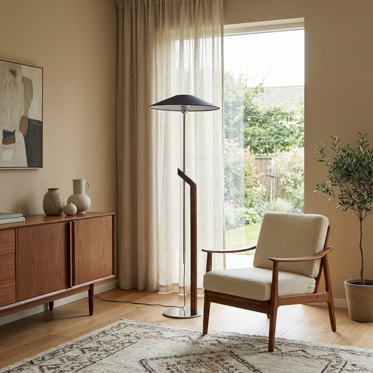 Minimalistische houten staande lamp voor woonkamer – Armoniel