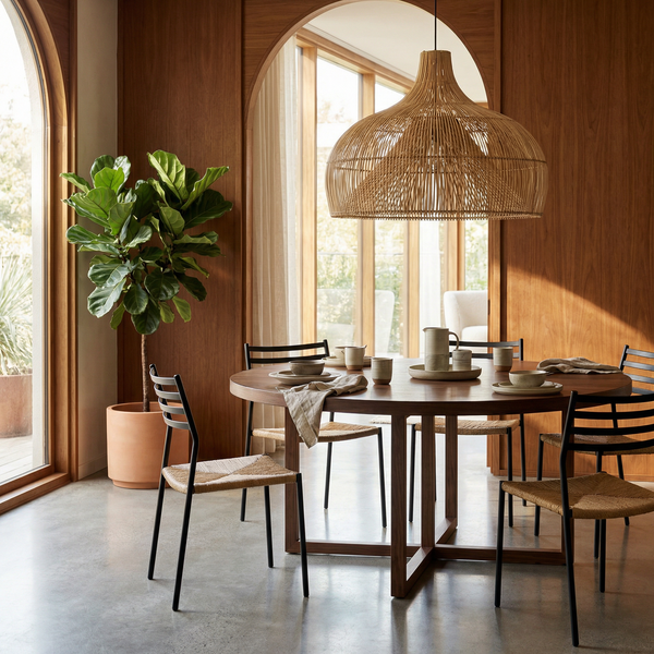 Japanse rotan hanglamp voor keuken en slaapkamer – Zénithri