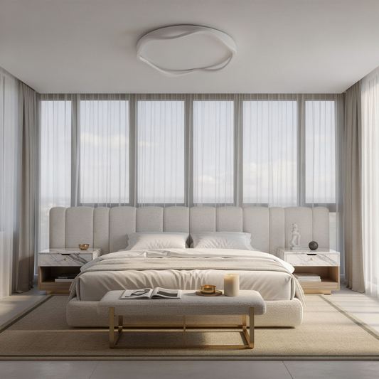 Plafonnier design ondulé avec commande intelligente – Vague