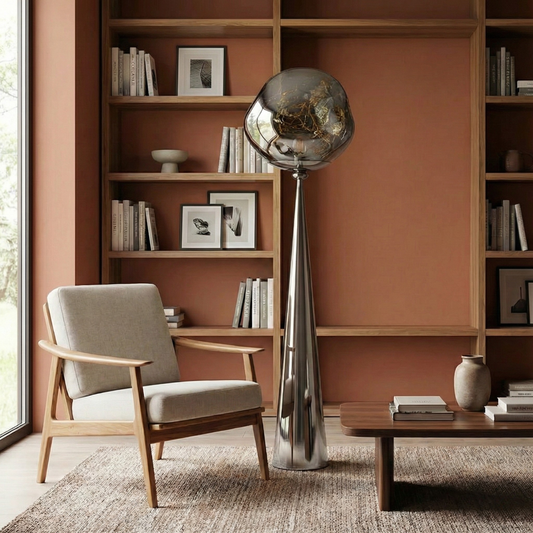 Decoratieve bolvorlamp in lava met modern design en ontspanning – Lava