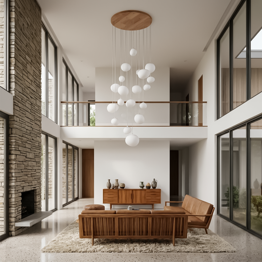 Lustre moderne en alliage pour salons et escaliers – Orialys