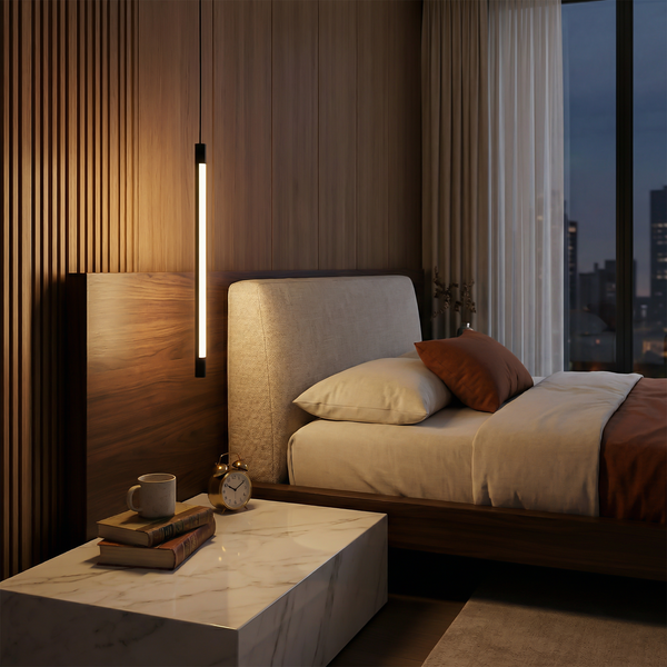 Binnen-hanglamp met zen-sfeer en veelzijdig ontwerp – Ajusto