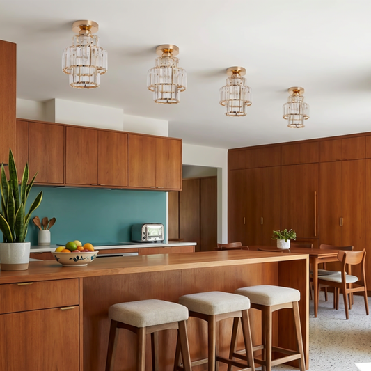 Plafonnier Cristal Doré pour Chambre – Célestiner