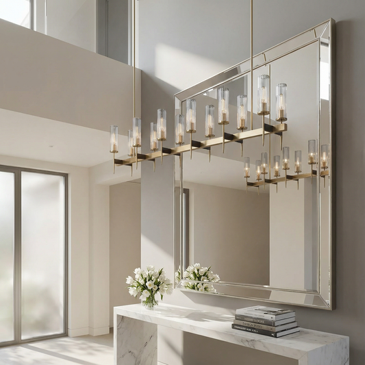 Sculpturale kroonluchter met intens glans en lichtregeling – Viora