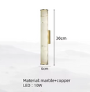 Marmeren en koperen wandlamp – Marmoriaz