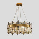 Circular Gold Crystal Chandelier High Shine Royal Design β Vella