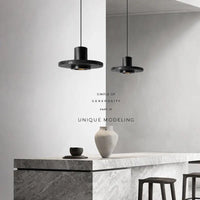 Suspension minimaliste noire pour chambre – Noctarion
