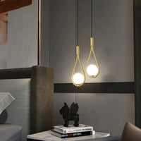 Suspension en verre givré noire pour chambre – Novaline