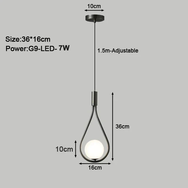 Zwarte Hanglamp Gevroren Glas voor Slaapkamer β Novaline