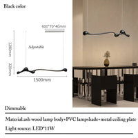 Suspension en frêne LED dimmable pour intérieurs – Armoniel