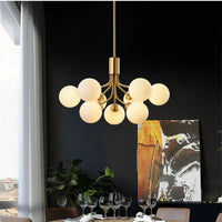 Lustre Moderne en Fer avec Verre Givré pour Salon – Orielis