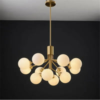 Lustre Moderne en Fer avec Verre Givré pour Salon – Orielis
