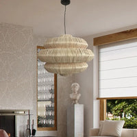 Suspension en rotin tressé style Wabi-Sabi pour salle à manger – Naiadis