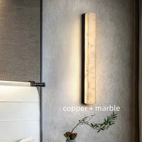 Applique murale en cuivre et marbre pour salon – Candelion