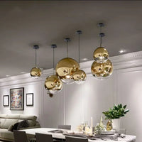 Suspension minimaliste en verre électroplatiné pour restaurants – Alvearelia