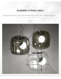 Suspension en verre fumé pour chambre et salon – Silmarise