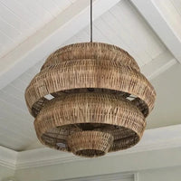 Suspension en rotin tressé style Wabi-Sabi pour salle à manger – Naiadis