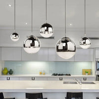 Suspension minimaliste en verre électroplatiné pour restaurants – Alvearelia