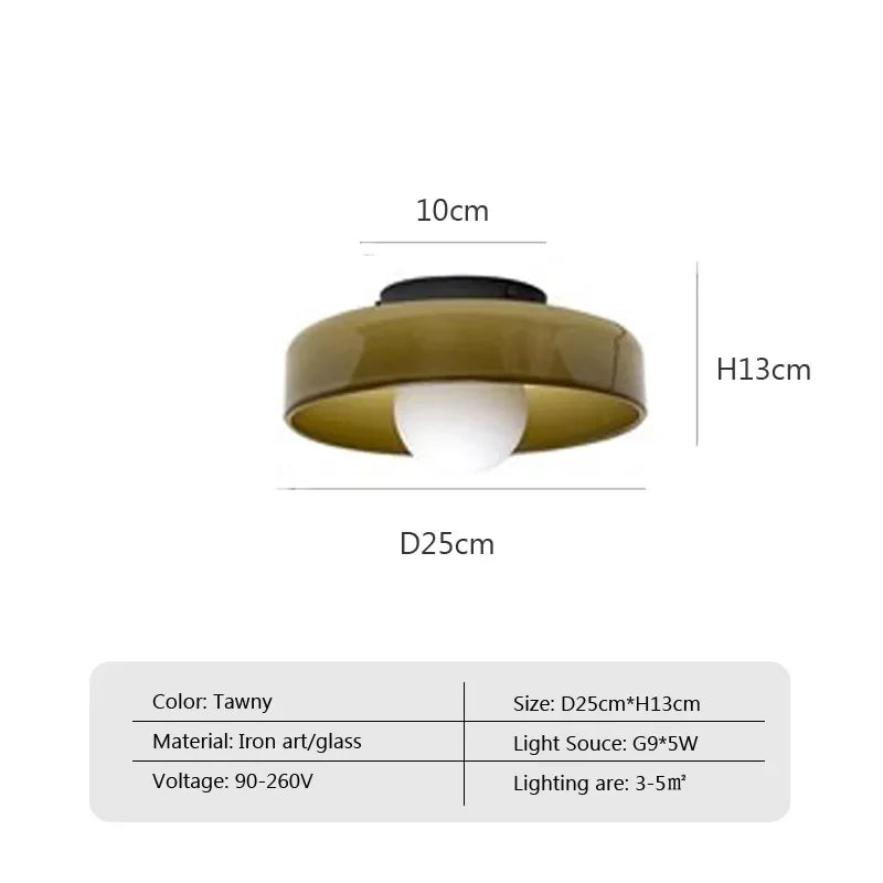 Vintage plafondlamp in wit glas voor entree – Orbique