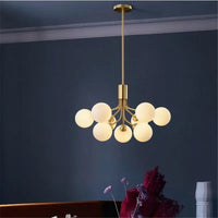Lustre Moderne en Fer avec Verre Givré pour Salon – Orielis