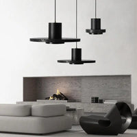 Suspension minimaliste noire pour chambre – Noctarion