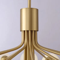 Lustre Moderne en Fer avec Verre Givré pour Salon – Orielis