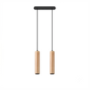 Suspension bois naturel scandinave 2 lumières – Nørvaya